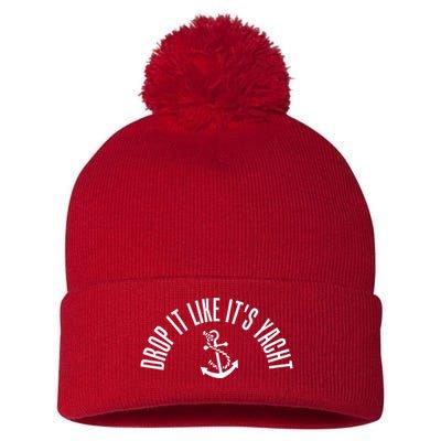 Drop It Like ItS Yacht Pom Pom 12in Knit Beanie