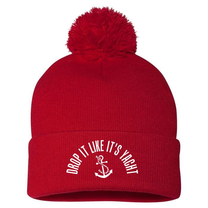 Drop It Like ItS Yacht Pom Pom 12in Knit Beanie