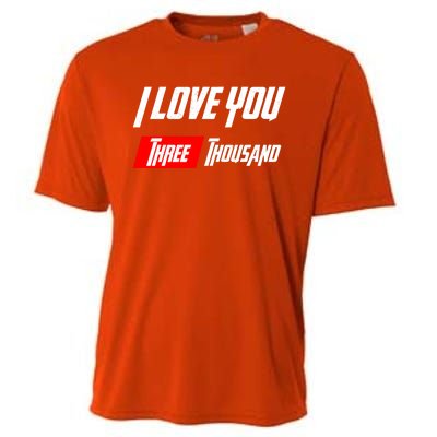 Dad I Love You 3000 Three Thousand Cute Gift Cooling Performance Crew T-Shirt