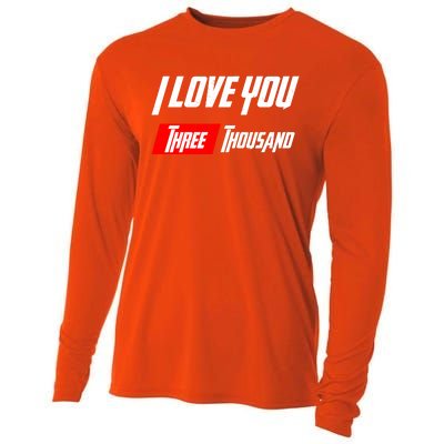 Dad I Love You 3000 Three Thousand Cute Gift Cooling Performance Long Sleeve Crew