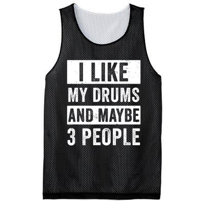 Drummer I Like My Drums Funny Drummers  Mesh Reversible Basketball Jersey Tank