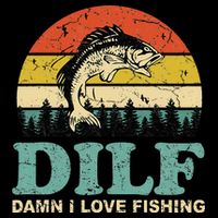 DILF-Damn I Love Fishing Funny Saying Fisher Backpack