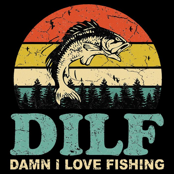 DILF-Damn I Love Fishing Funny Saying Fisher Backpack
