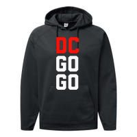 DC I Love Go Go Music Gift For Kids And Adults Performance Fleece Hoodie