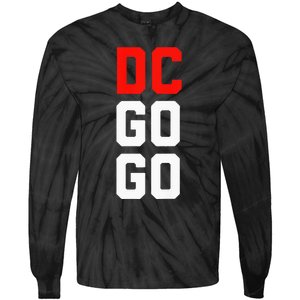 DC I Love Go Go Music Gift For Kids And Adults Tie-Dye Long Sleeve Shirt