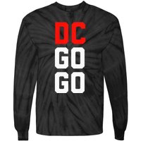 DC I Love Go Go Music Gift For Kids And Adults Tie-Dye Long Sleeve Shirt