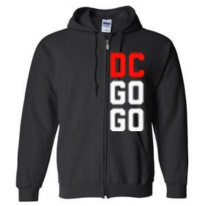 DC I Love Go Go Music Gift For Kids And Adults Full Zip Hoodie