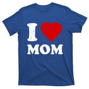 Distressed I Love Mom Great Gift T-Shirt