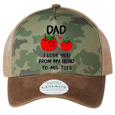 Dad I Love You From My Head Tomatoes Legacy Tie Dye Trucker Hat