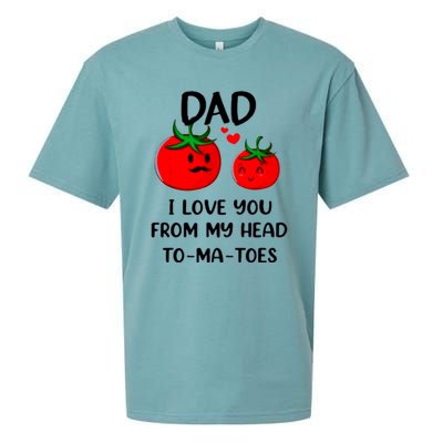 Dad I Love You From My Head Tomatoes Sueded Cloud Jersey T-Shirt