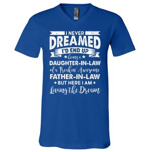 Daughter In Law Of A Freaking Awesome Father In Law V-Neck T-Shirt