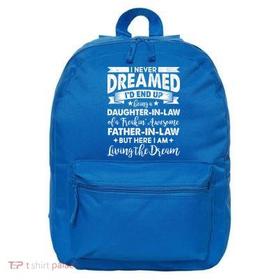 Daughter In Law Of A Freaking Awesome Father In Law 16 in Basic Backpack