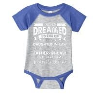 Daughter In Law Of A Freaking Awesome Father In Law Infant Baby Jersey Bodysuit