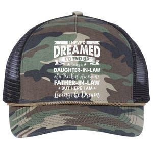 Daughter In Law Of A Freaking Awesome Father In Law Retro Rope Trucker Hat Cap