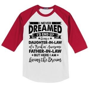 Daughter In Law Of A Freaking Awesome Father In Law Kids Colorblock Raglan Jersey