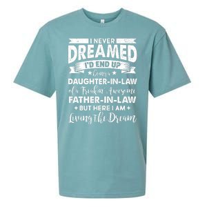 Daughter In Law Of A Freaking Awesome Father In Law Sueded Cloud Jersey T-Shirt