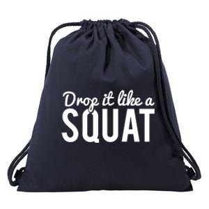 Drop It Like A Squat Drawstring Bag