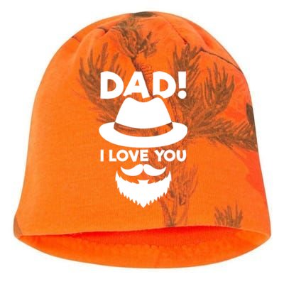 Dad I Love You Beard And Hat Father Appreciation Gift Kati - Camo Knit Beanie