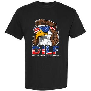 Damn I Love Freedom Eagle Funny Garment-Dyed Heavyweight T-Shirt