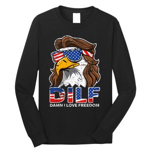 Damn I Love Freedom Eagle Funny Long Sleeve Shirt