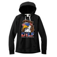 Damn I Love Freedom Eagle Funny Women's Fleece Hoodie