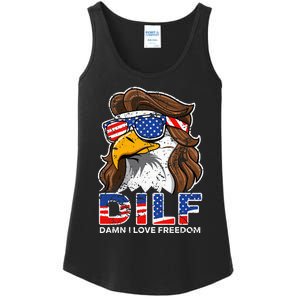 Damn I Love Freedom Eagle Funny Ladies Essential Tank