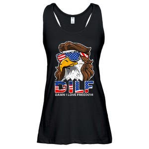 Damn I Love Freedom Eagle Funny Ladies Essential Flowy Tank