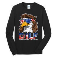 Damn I Love Freedom Eagle Funny Tall Long Sleeve T-Shirt