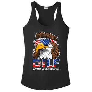 Damn I Love Freedom Eagle Funny Ladies PosiCharge Competitor Racerback Tank