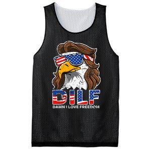 Damn I Love Freedom Eagle Funny Mesh Reversible Basketball Jersey Tank