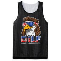 Damn I Love Freedom Eagle Funny Mesh Reversible Basketball Jersey Tank