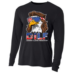 Damn I Love Freedom Eagle Funny Cooling Performance Long Sleeve Crew