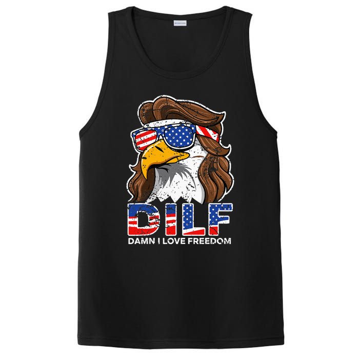 Damn I Love Freedom Eagle Funny PosiCharge Competitor Tank