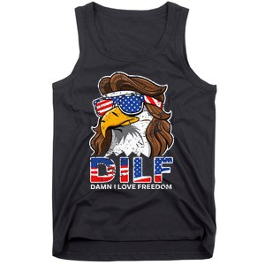 Damn I Love Freedom Eagle Funny Tank Top