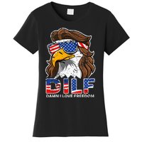 Damn I Love Freedom Eagle Funny Women's T-Shirt