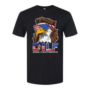 Damn I Love Freedom Eagle Funny Softstyle CVC T-Shirt