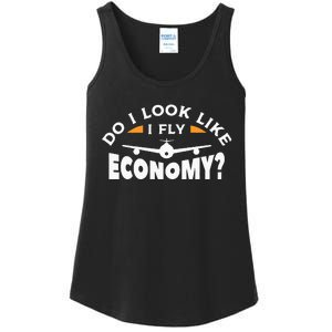 Do I Look Like I Fly Economy Pilot Aviation Aviator Ladies Essential Tank