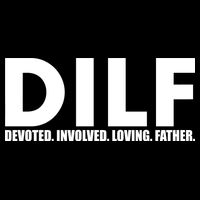 DILF Devoted Involved Loving Father Cropped Pullover Crew