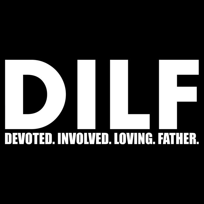 DILF Devoted Involved Loving Father Cropped Pullover Crew
