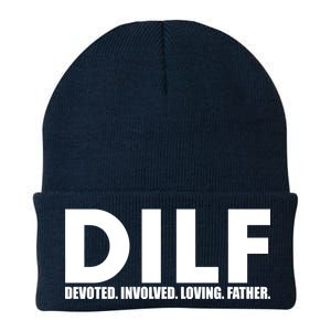 DILF Devoted Involved Loving Father Knit Cap Winter Beanie