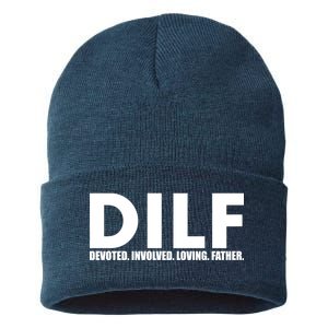 DILF Devoted Involved Loving Father Sustainable Knit Beanie