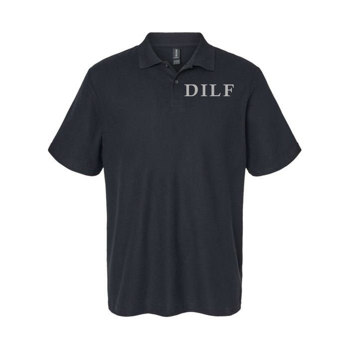 DILF Funny Dad Humor Softstyle Adult Sport Polo