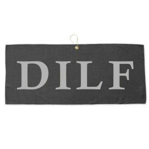 DILF Funny Dad Humor Large Microfiber Waffle Golf Towel