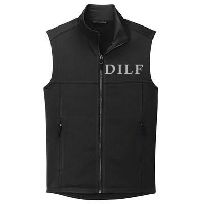 DILF Funny Dad Humor Collective Smooth Fleece Vest