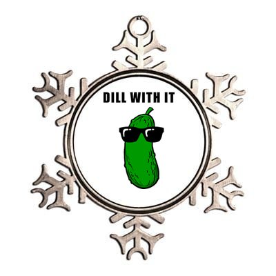 Dill With It Metallic Star Ornament