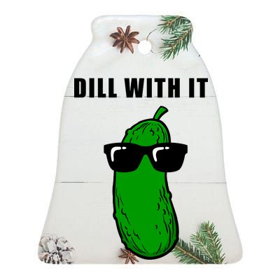 Dill With It Ceramic Bell Ornament