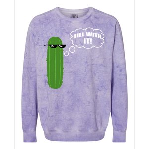 Dill With It Pickle Colorblast Crewneck Sweatshirt