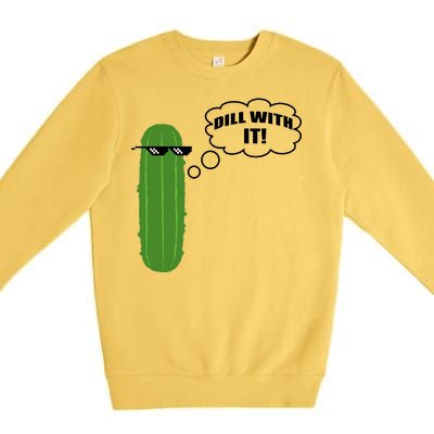 Dill With It Pickle Premium Crewneck Sweatshirt