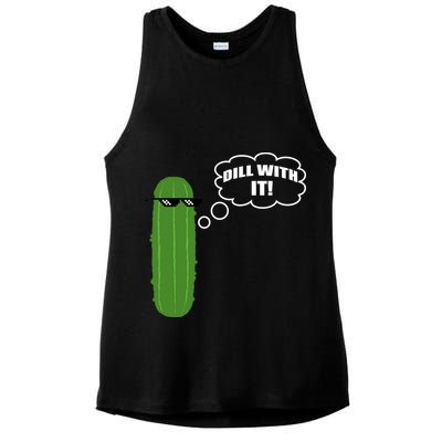 Dill With It Pickle Ladies PosiCharge Tri-Blend Wicking Tank
