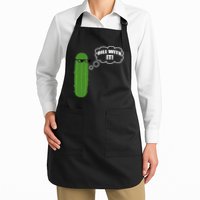 Dill With It Pickle Full-Length Apron With Pockets